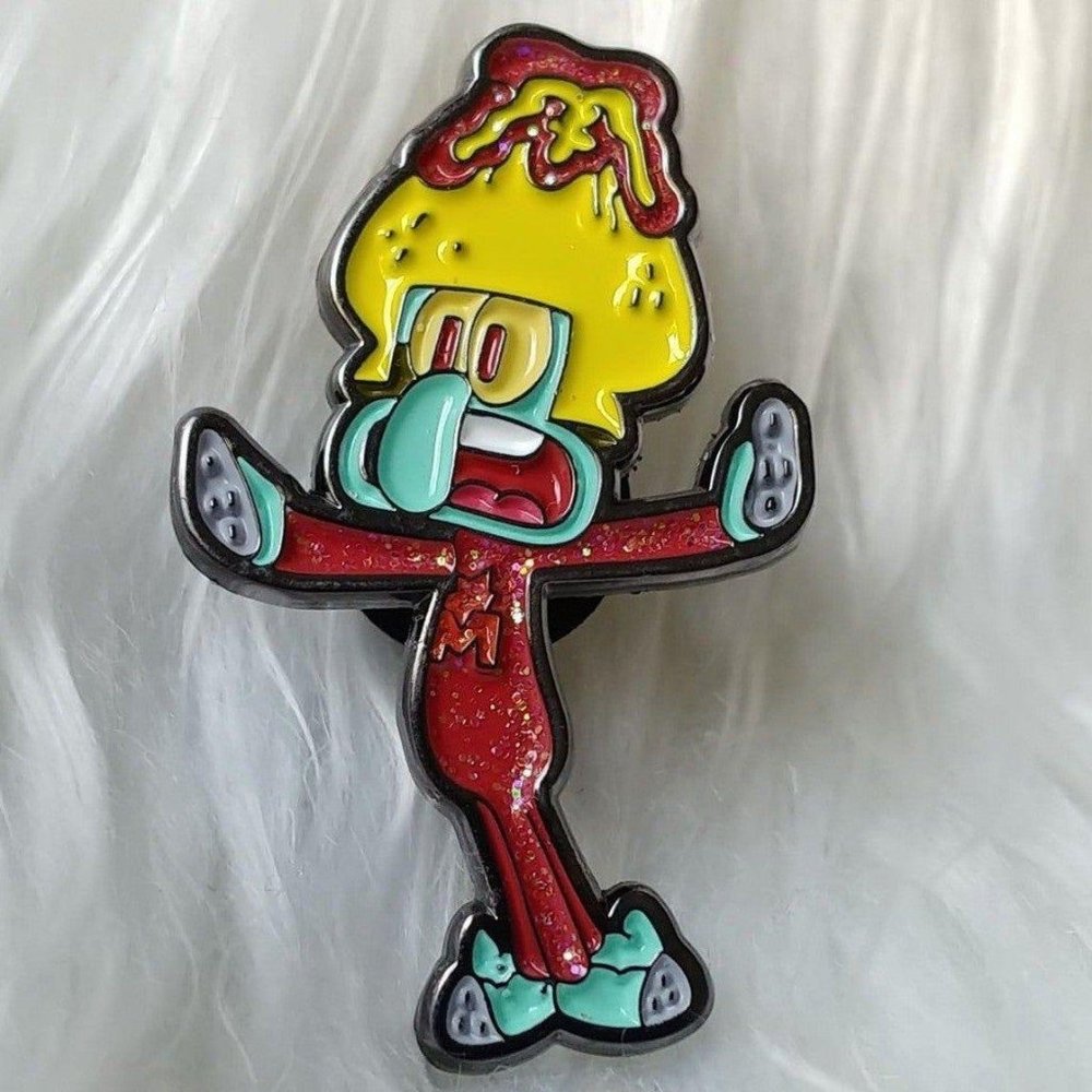 Spongebob Squidward Tentacles Enamel Pin - Picture 1 of 5